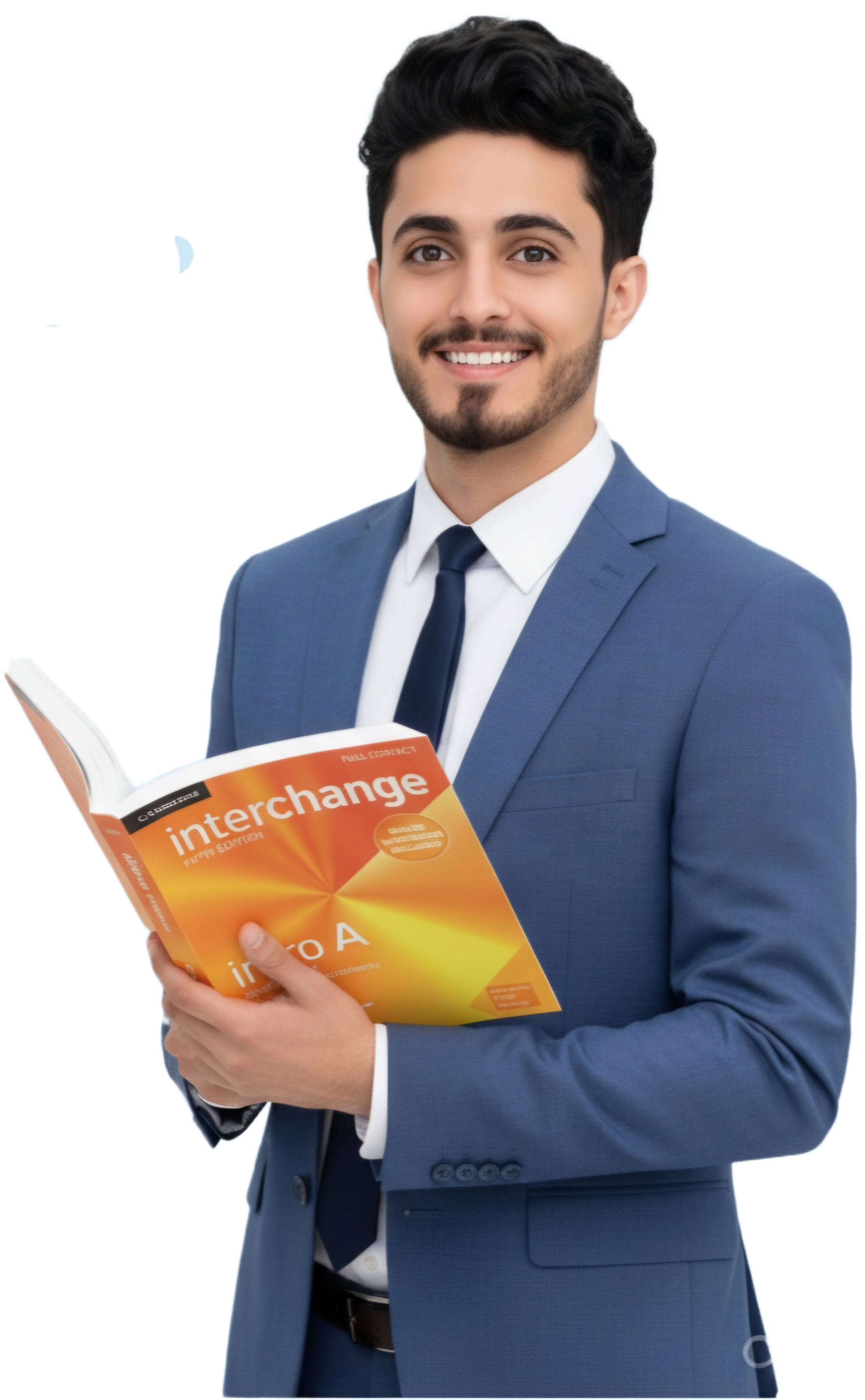 Person learning English