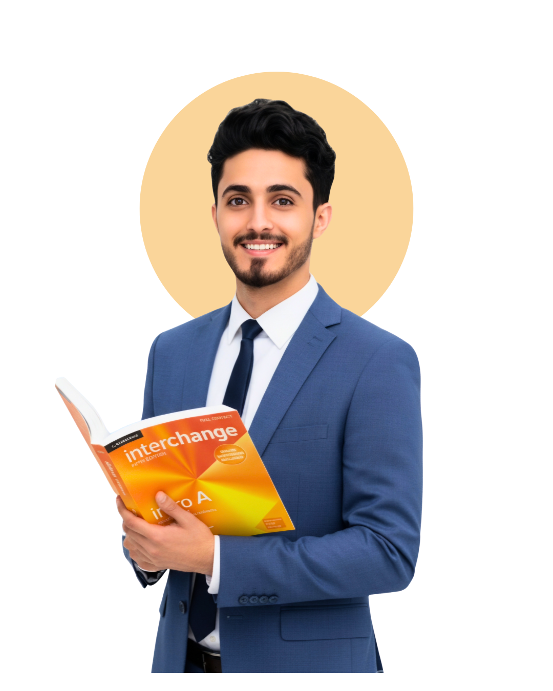 Person learning English